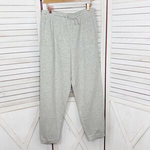 Polo Ralph Lauren Vintage Ribbed Knit Drawstring Waist Jogger Pants Grey Small